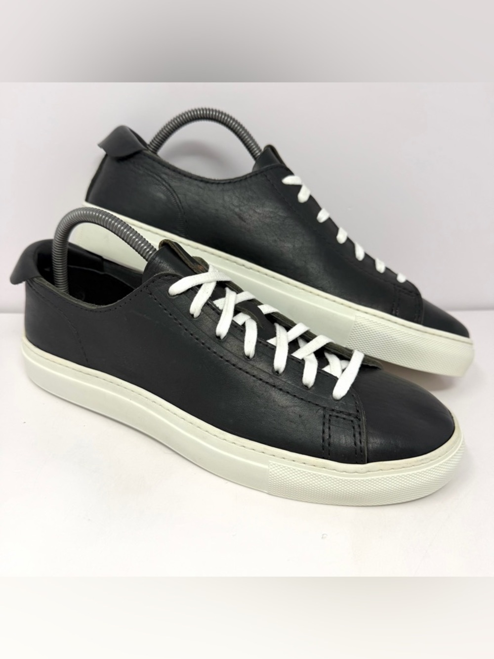 Opie Way Men’s Court Lo Sneaker Mismatched Pair Sz 8 & 9 Black Leather READ $498